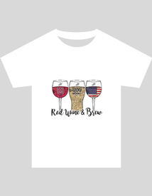 Red, Wine, & Brew T-shirt